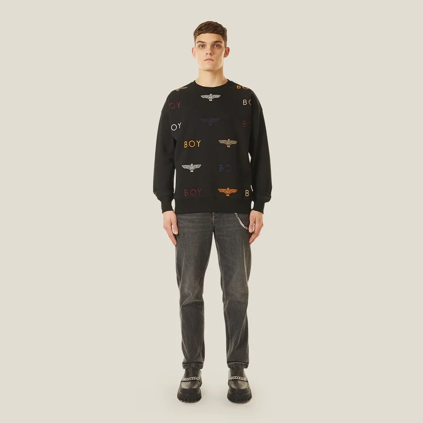 Boy Mania Sweatshirt mit Stickerei