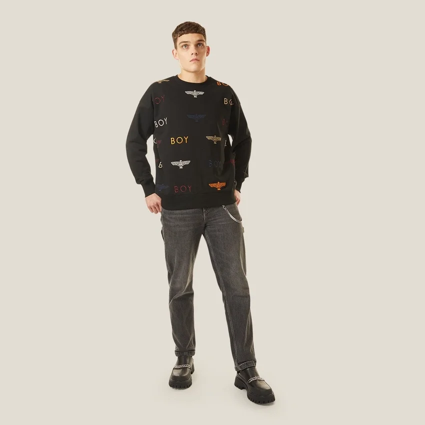 Boy Mania Sweatshirt mit Stickerei