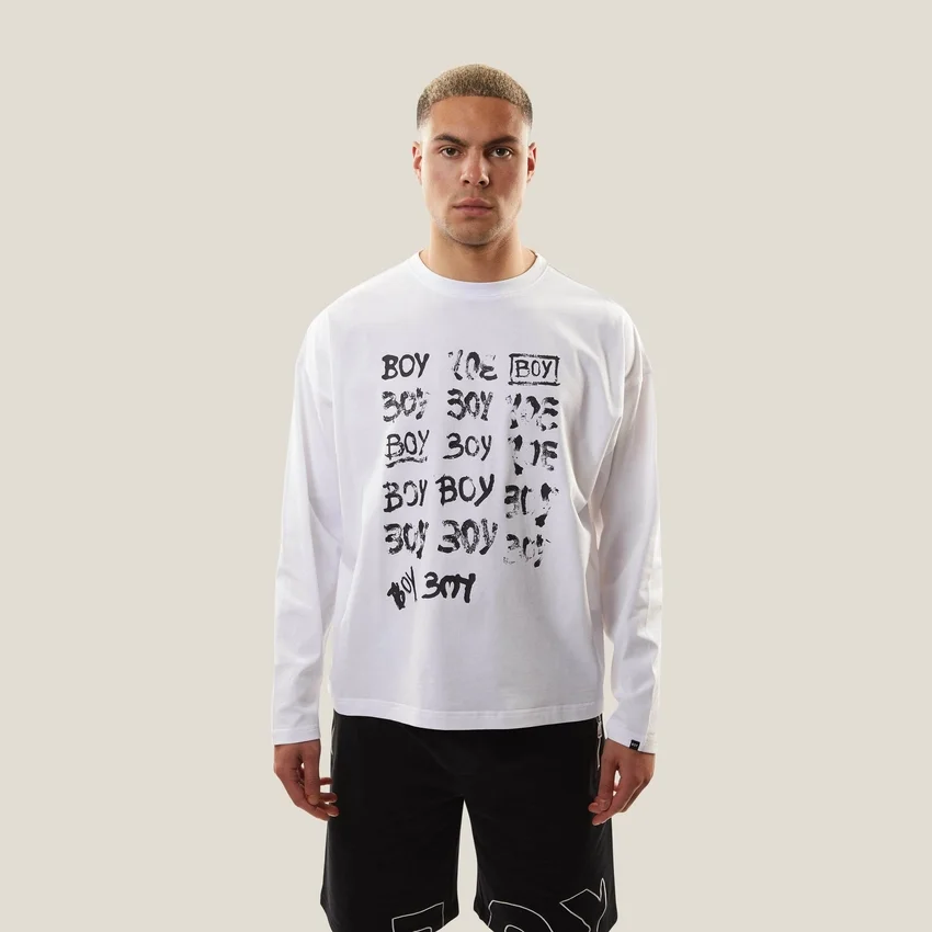 BOY Repeat Langarm-Oberteil mit Grafikprint