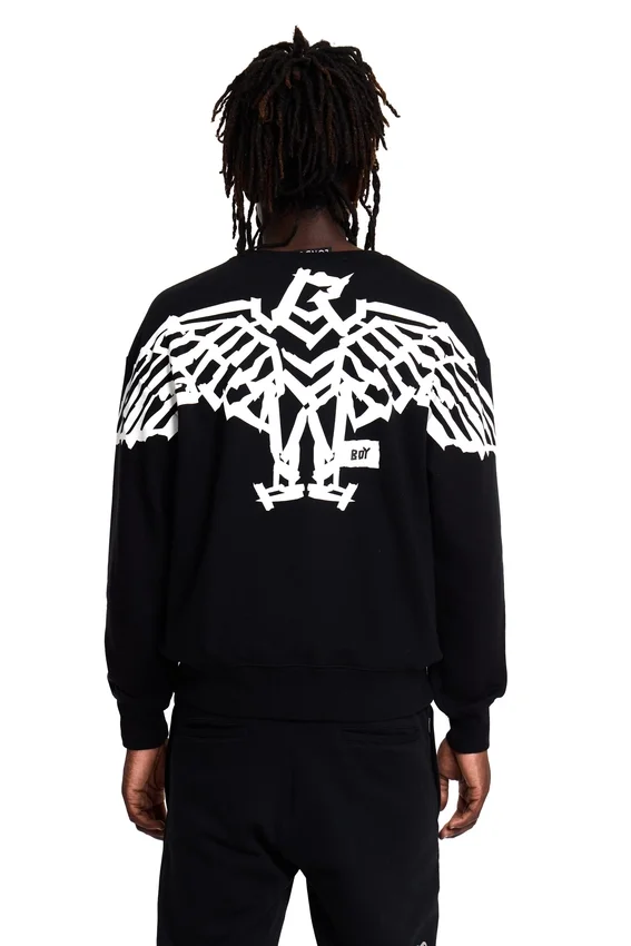 Boy Sweatshirt mit „Tape Eagle“-Rückenprint