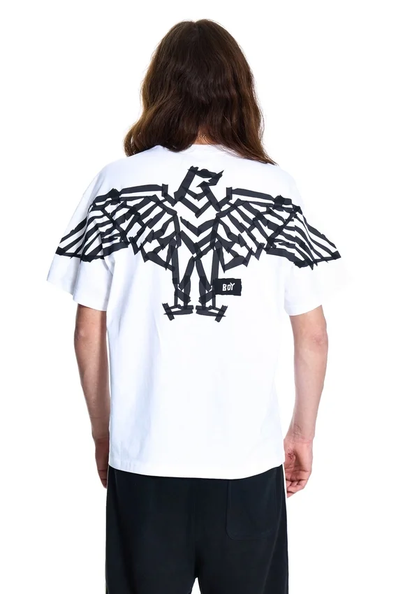 BOY Tape T-Shirt mit Adler-Rückenprint