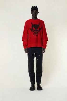 Cheeky Devil Pullover mit doppelten Ärmeln