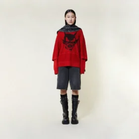 Cheeky Devil Pullover mit doppelten Ärmeln