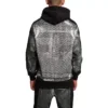 Denim-Hoodie mit Grafikprint