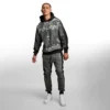 Denim-Hoodie mit Grafikprint