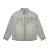 Jeansjacke mit Laser-Distressed-Effekt