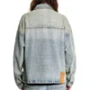 Jeansjacke mit Laser-Distressed-Effekt