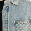 Jeansjacke mit Laser-Distressed-Effekt