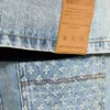 Jeansjacke mit Laser-Distressed-Effekt