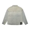 Jeansjacke mit Laser-Distressed-Effekt