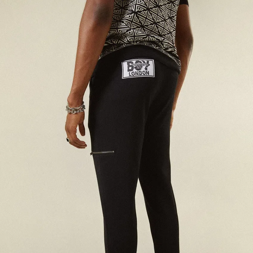 Maßgeschneiderte Jersey-Hose mit Reißverschluss