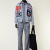 Moto Sticker Bomber-Varsity-Jacke