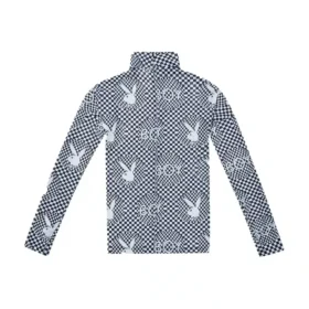 Playboy x BOY Checkerboard Vortex Mesh-Oberteil