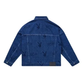 Playboy x BOY Denim-Jacke mit Schachbrettmuster