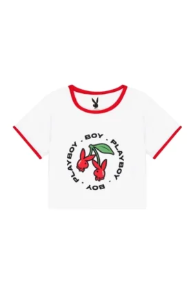 Playboy x BOY Double Cherry Ringer T-Shirt