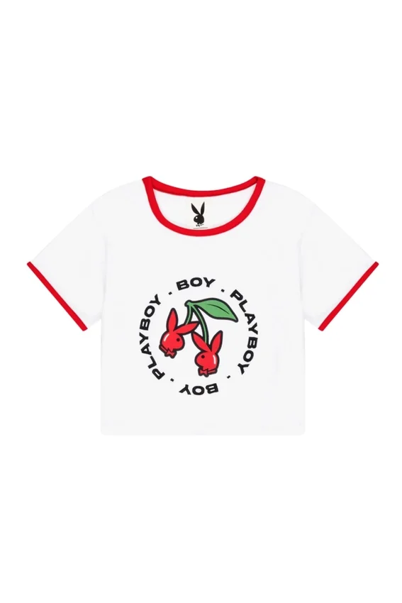 Playboy x BOY Double Cherry Ringer T-Shirt