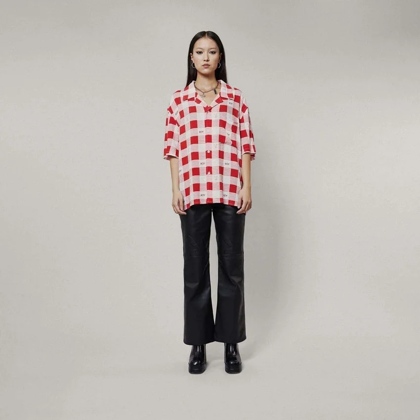 Playboy x BOY Gingham Bunny Resort-Hemd