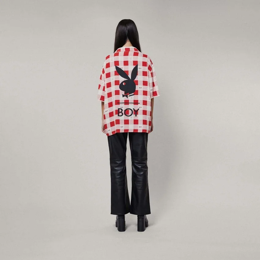 Playboy x BOY Gingham Bunny Resort-Hemd