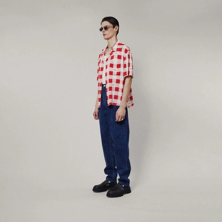 Playboy x BOY Gingham Bunny Resort-Hemd
