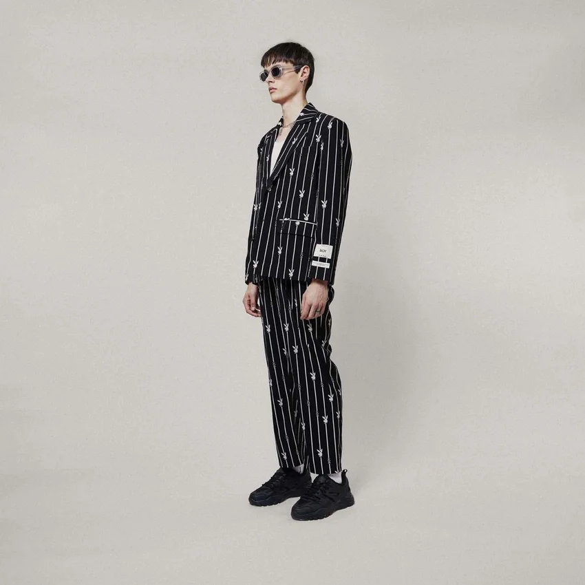 Playboy x BOY Nadelstreifen-Hose