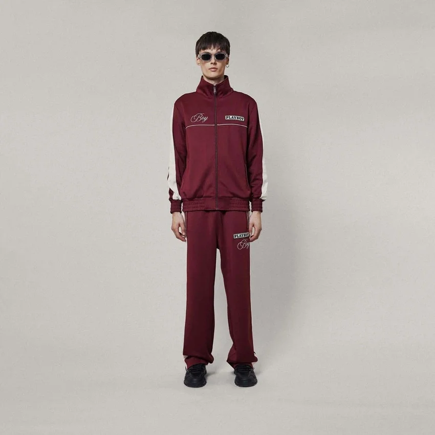 Playboy x BOY Nylon-Jogginghose mit weitem Bein