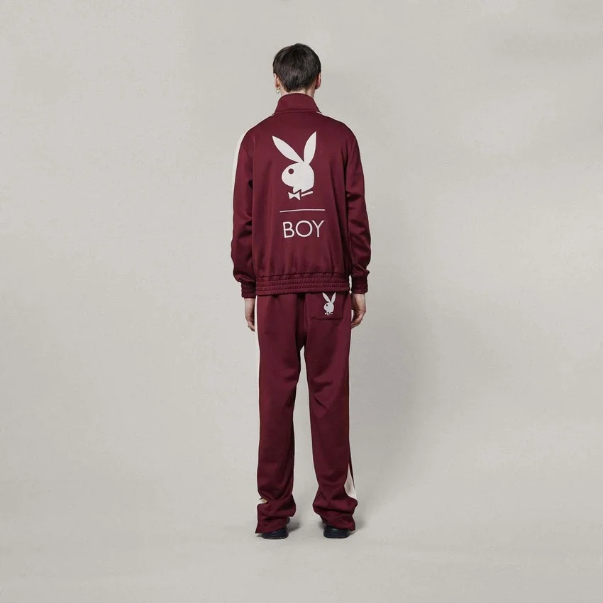 Playboy x BOY Nylon-Jogginghose mit weitem Bein