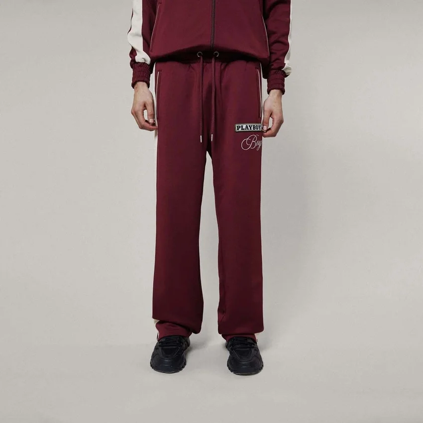 Playboy x BOY Nylon-Jogginghose mit weitem Bein