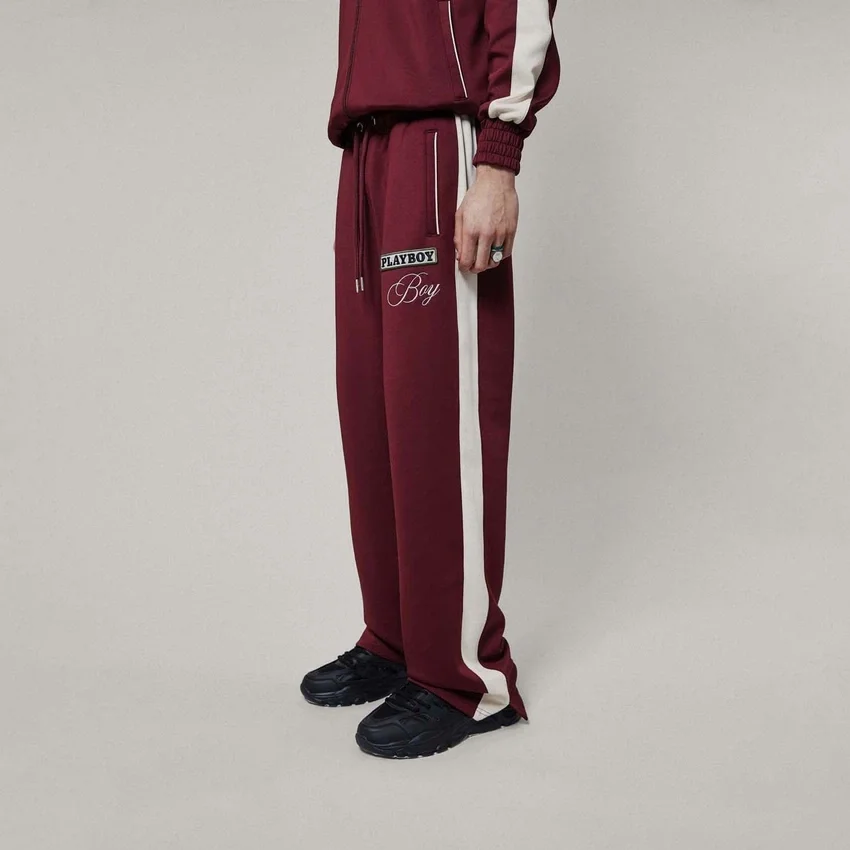 Playboy x BOY Nylon-Jogginghose mit weitem Bein