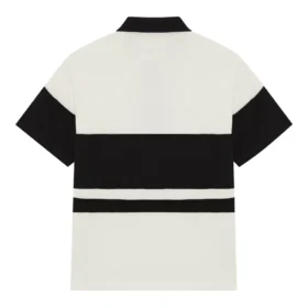 Rugby-Oberteil mit kurzen Ärmeln und Used-Look-Streifen