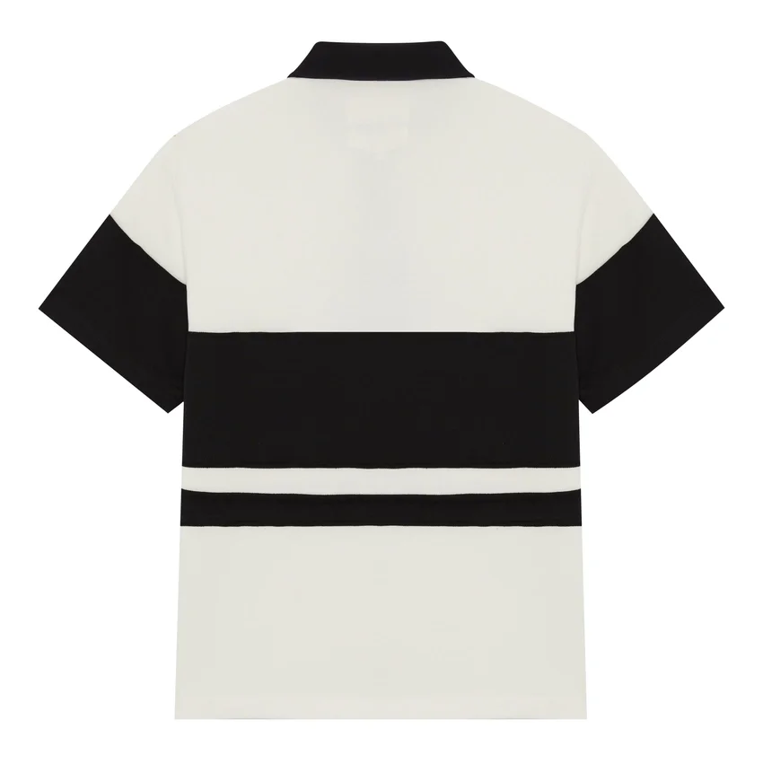 Rugby-Oberteil mit kurzen Ärmeln und Used-Look-Streifen
