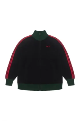 Schwarze „Crochet“-Trainingsjacke
