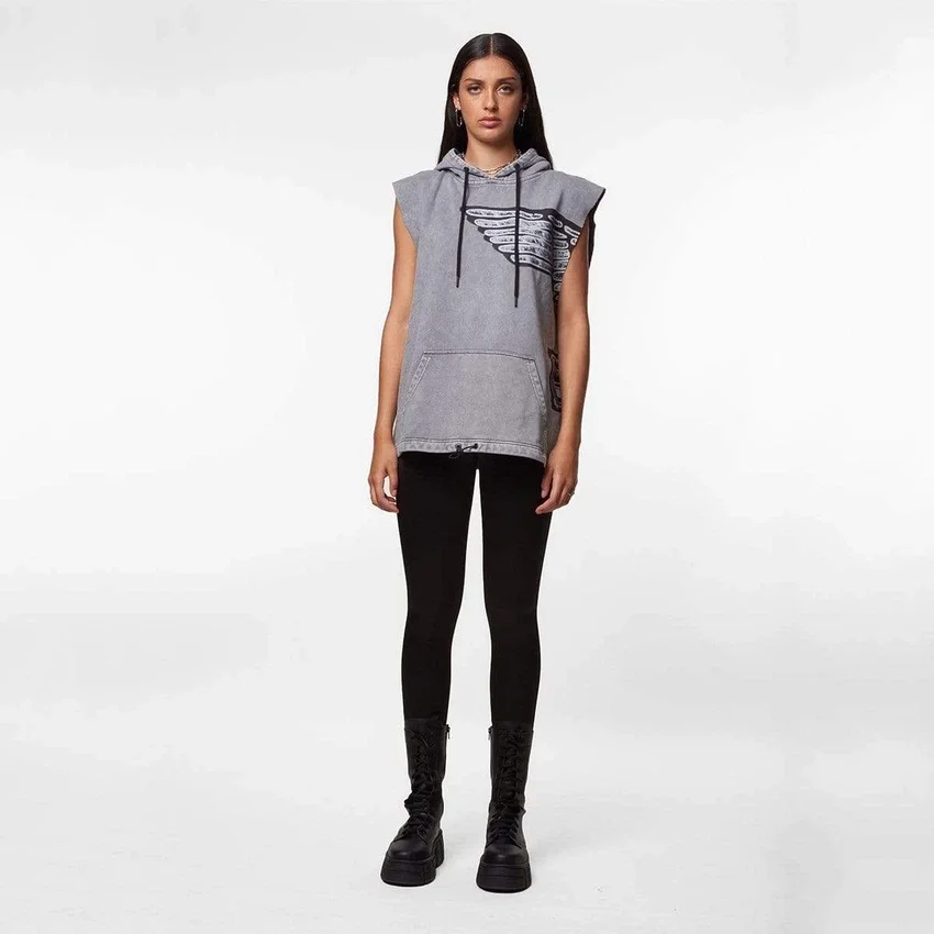 Stencil Kurzarm-Hoodie Shorts